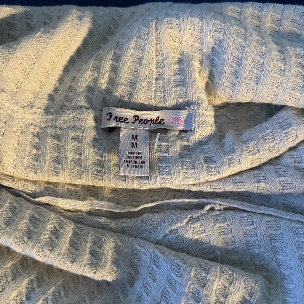 NWOT Free People waffle knit top - Picture 2 of 2